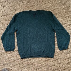 Green Sweater Cotton Viscose Linen Blend